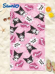 1 pièce Serviette de plage Kuromi, serviette de bain dessin animé violette, serviette de plage Sanrio mignonne, séchage rapide, 75x150cm, douce et confortable. Un indispensable pour les fêtes de plage, les piscines et les vacances à la plage. Convient pour le fitness, le yoga, la natation et les excursions à la plage. Un cadeau parfait pour les anniversaires, les amis, les cadeaux commémoratifs pour les femmes, la décoration, la décoration intérieure, les cadeaux de la Saint-Valentin, le mariage d'été, le retour à l'école, les fournitures scolaires, la décoration de la chambre