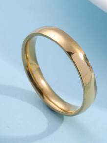1 Piece Simple Men's Stainless Steel Plain Ring Couple Ring 4MM Wide - Suitable For Daily Wear Stainless Steel Accessories
