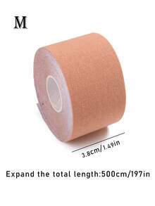 1 Roll Elastic Anti-Flashing Invisible Chest Tape, Gather And Lift Bust, Breast Muscle Body Tape, Sports Wrap Style Seamless Adhesive - Khaki - View 8