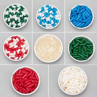 1000 Count Empty Pill Capsules Separated Size 0, Pill Gel Caps Clear, Empty Gelatin Capsules, Gluten Free, For Filling DIY Your Own Supplements