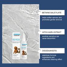 Cat & Dog Ear Cleaner - Gentle Deodorizing, Soothing, Moisturizing Ear Care Solution, Suitable For Dogs & Cats - White - View 8