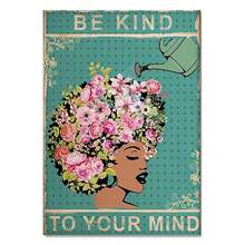 1pc Wall Arts Posters Vintage Decorative Board Wall Retro Images Canvas Painting Kindness Losing Reason Find Your Soul Yoga Poster Retro Home Decoration Optional Frame ,Wall Art With Frame - Multicolor - View 47