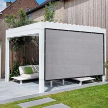 1PC Grey Sun Shade Net Terrace Sunshade Sail Shading Mesh Cover Outdoor Car Shed Shadow Awning Garden Pergola Sunshade Sail Balcony Swimming Pool Sun Cover