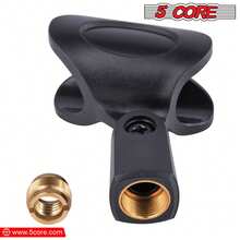 5 CORE Microphone Clips For Handheld Microphones Universal Adjustable Mic Clips + 5/8" Male To 3/8" Female Screw Adapter Suitable 2-Pack - 黑色 - 查看 7