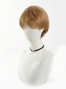 合成短假发自然黑色水钻金色银灰色白金色假发日常派对角色扮演假发耐热高温纤维