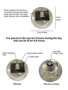 1 adet Güneş Enerjili Yüzen Havuz Lambası, LED Renk Değiştiren - Çok renkli - Görünüm 6