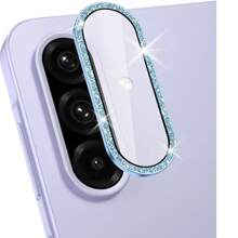 1 pezzo Protezione lente fotocamera per Galaxy A26/A36/A56, anello in metallo singolo, copertura in vetro temperato, [forte adesione] resistente ai graffi, trasparente ad alta definizione, protezione fotocamera 9H ad alta definizione, facile da installare, regalo per compleanno, famiglia, amici, cristallo scintillante, protezione lente, accessori per telefono, impermeabile, antiurto, anti-caduta, anti-impronta digitale, copertura completa