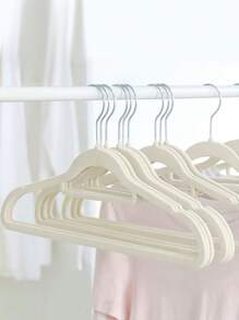 Cabides flocados 5/10/20 peças para uso doméstico e adulto, cabide antiderrapante que evita saliências no ângulo dos ombros, armazenamento compacto no guarda-roupa, adequado para pendurar roupas delicadas, cabideiro para loja de roupas, ternos, blusas, gravatas, camisas, vestidos e calças