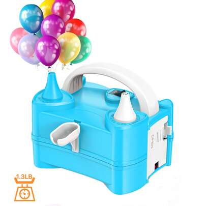 Electric Balloon Pump, Portable Electric Balloon Inflator,Party And Birthday Decoration Balloon Air Blower (220V-240V 400W), Suitable For Inflating Party Balloons