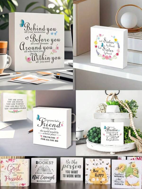 1pc "Best Friend" Motivational Desktop Decor, Gift For Friends, Family And Coworkers, Perfect For Bedroom, Living Room, Desk Decoration. Suitable For Back To School, Home Decor, Office Decor, 2025 Graduation Decor.