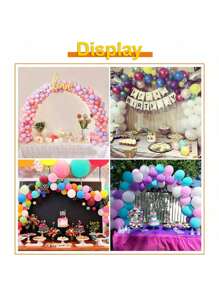 Ballonbogen Ständer, Tischstangenbasis mit Klemmen, verstellbarer Metallballonblumenbogenbasis, dekorierter Bogen für Party, Geburtstag, Hochzeit, Halloween, Weihnachten, Schwarz, verstellbarer Ballonbogen Ständer Set, neues wiederverwendbares Tischballonbogen Set mit Basis aus hochfester Glasfaserstrebe für DIY Party Hochzeit Geburtstag