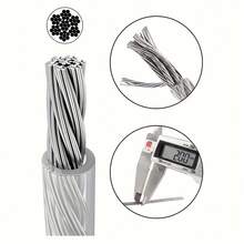 2mm Diameter Reflective & Anti-Rust Steel Wire Dog Leash, Suitable For Medium To Large Dogs, Available Lengths: 3.0m/4.6m/9.0m/15.0m