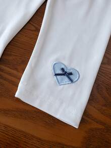 2 件套新生女婴可爱公主风格长袖上衣和裤子套装，夏季