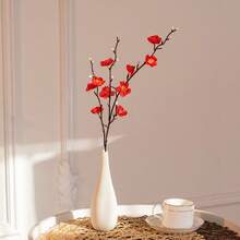 5 件/3 件/1 件人造梅花假冬甜长茎塑料花，适用于婚礼、家庭办公室、卧室派对、餐桌中心装饰、室内或室外花园装饰、生日、周年纪念日、情人节节日礼物（不含花瓶）、毕业礼物 - 彩色 - 查看 8