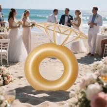 1pc Diamond-Shaped Inflatable Swimming Ring - PVC, Very Suitable For Adults, Pool Party And Beach Leisure, Bachelorette Party Gift, Wedding Decoration
