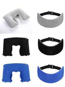 U-Shaped Pillow + Eye Mask,Travel Pillow, Comfortable Travel Neck Pillow U Shape, Support Neck And Head To Relieve Fatigue, Portable Neck Pillow Suitable For Planes, Trains, Self-Driving Cars Travel Essentials Travel Accessories Vacation Summer Holiday Back To School Travel Pillow Neck - Multicolor - View 4