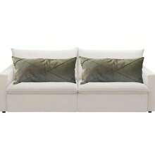 Kit 2 Large Draped Rectangular Baguette Cushions, Full 70cm X 30cm - 灰色 - 查看 1