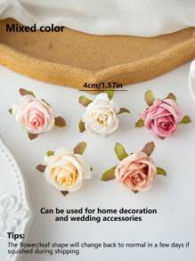 5/10PCS Artificial Flowers Silk Rose Head, Fake Plants For Spring Autumn Wedding Vase For Home Dining Room Bedroom Decorations, Mother's Day, Valentine's Day Festival Birthday Party Accessories, Outdoor Garden Decorations