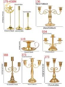 1 pieza candelabro de hierro para bodas, resistente al calor, adecuado para velas aromáticas, cena romántica, ambiente interior, adecuado para bodas, reuniones familiares, fiestas, confesión, decoración de mesa