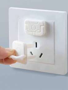 10个装插座盖婴儿安全保护器 - 儿童安全电源插头保护器带隐藏手柄方形插座盖适用于电源插座婴儿安全插头盖适用于儿童幼儿保护