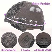 Straight Wig With Bangs Full Machine Made Wigs Synthetic Hair Wig Wear And Go Wig 200% Density Non Lace Front Wig For Women Short Bob Straight Glueless Bangs Wig Natural Black Color With Bangs For Women Daily Wear/Special Events - Natural & Black - View 9