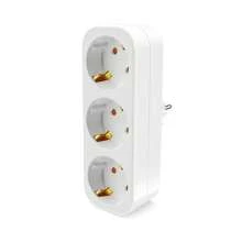 CILIA 1/2pcs European Standard 3-IN-1 Power Strip, 16A/250V, Weight:110g, Carry It With You At All Tian,For Indoor Office, Kitchen, Living Room,Dorm Room Essentials College,White/Black