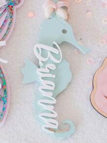 Mermaid Party Tags, Personalized Name Bag Tags, Gift Tags, Seahorse Shell Basket Tags, Mermaid Gift Tags, Mermaid Birthday, Underwater World, Underwater World, Summer Back To School Tags