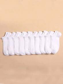 20 Pairs Unisex Black & White Casual Breathable Ankle Socks, No Show Socks, Comfortable Daily Wear And Travel