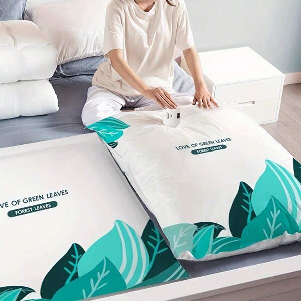 1pc - Vacuum Compression Storage Bag Moisture-Proof Insect-Proof Quilt Clothing Storage Bag Printing Compression Bag Travel Home Storage Bag