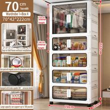 5/4/3/2/1 Layer No Installation Folding Storage Cabinet, Home Use Baby Clothes Wardrobe, Thickened Kids Clothing & Toy Plastic Organizer
