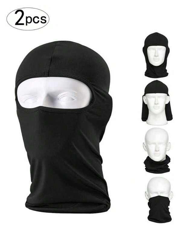2Pcs Face Mask For Men Women, Sun Protector Balaclava Face Mask, Shiesty Mask Protector Lightweight For Motorcycle Snowboard