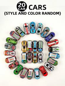20/30/50pcs Pack Alloy Toy Cars With Pull-Back Function + Storage Box, 50 Patterns Randomly Matched, Perfect For Boys And Girls' Birthdays And Christmas Gifts.