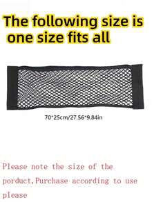 Double-Layer Elastic Mesh Hook And Loop Storage Bag, Using High-Quality Mesh Materials To Maximize The Double-Layer Mesh Pocket Bag For Car Trunk Storage, Car Trunk Storage Mesh Pocket - Black - View 3