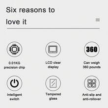 Smart Digital Bathroom Scale, Battery-Powered, Wireless, Non-Rechargeable, With Body Fat Monitoring For Home Use, For Women, Menbathroom Decor Summer Back To School - Black - View 4