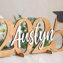 Placa de nombre personalizada para graduación, regalo de graduación 2026, decoración de clase de graduación personalizada 2026, decoración de fiesta de graduación universitaria - Multicolor - Ver 10