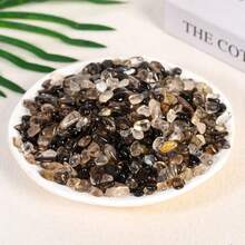 滚磨碎石、碎水晶石英、不对称形状砾石、鹅卵石、疗愈石、DIY 光滑岩石，适用于盆栽植物、树脂艺术、花瓶填充物、水族馆砾石（粉色）