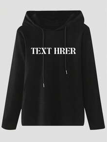 定制女士长袖连帽衫 - 可定制文字/姓名/Logo/图案/照片/家人/宠物/朋友/派对/团队Logo/打造您专属的圣诞派对上衣指南