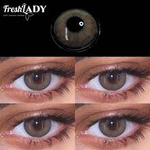 FRESH LADY Freshlady Back-To-School Natural Cinnamon Color Disposable Colored Contact Lenses, Suitable For Halloween, Cosplay, Makeup - Grey - View 11