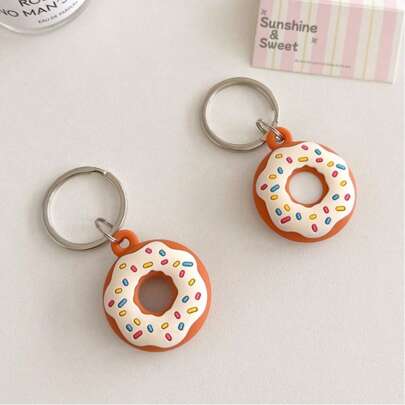 كبسولة واقية بشكل تفاحة كرتونية ل- أيربرتاق (لا تسمح بالضياع) ، غطاء واقي من السيليكون بشكل دونات ثلاثي الأبعاد لأيربرتاق ، اكسسوار سلسلة مفاتيح ل- جهاز الحماية من الضياع