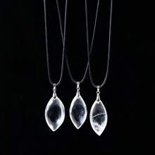 1PC Natural Crystal Black Tourmaline Labradorite Raw Stone Unpolished Gem Pendant Necklace Quartz Jewelry Women Necklace For Women Gifts