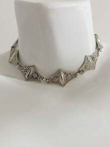 1 件复古硬币和流苏吊坠项链，波西米亚海滩风格，适合女性日常佩戴 - 銀色 - 查看 11