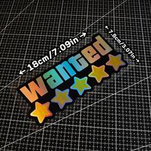 1pc Limited Edition 5-Star WANTED Car Window & Bumper Sticker Set - Laser Crafted, Waterproof Vinyl Decal - Multicolor - View 3