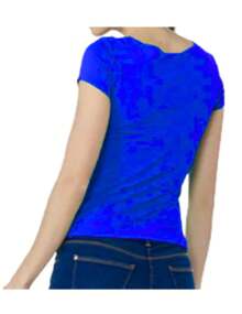 Short-Sleeved Blouse With A Round Neckline, Comfortable Fit, And Soft Fabric | - 寶藍色 - 查看 5
