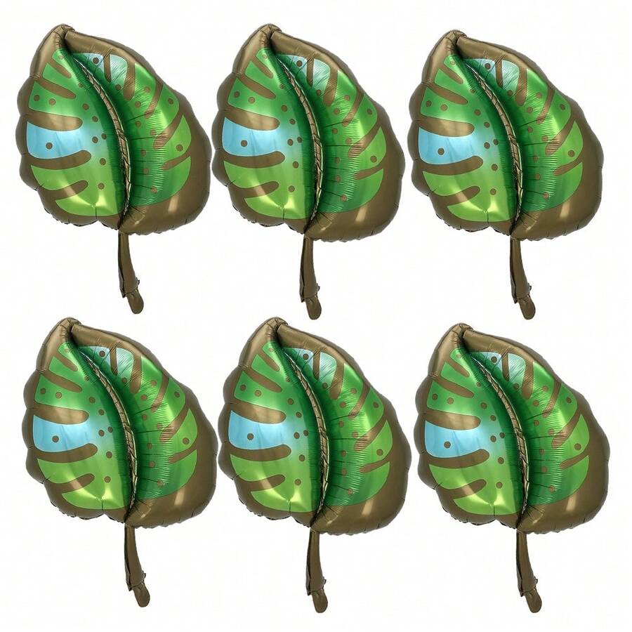 6 sztuk Palm Leaf Tropical Balloon, Summer Hawaii Foil Balloon Decor na imprezę, urodziny, hawajską plażę, imprezę przy basenie