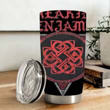 1pc 20oz Breaking Benjamin Logo Tumbler, Double Wall Vacuum Insulated Travel Mug, Spill Proof Lid, Perfect Gift For Dad, Mom, Ideal For Christmas, Thanksgiving, Valentine's, Mother's, Father's Day, Gift For Birthday, Coffee Cup - 20盎司 - 查看 3