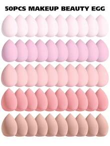 50pcs Makeup Sponge Blender, Makeup Sponge Set, Multi-Color Makeup Sponge, Foundation Blending Beauty Sponge, Wet And Dry Makeup Sponge, Cream And Powder For Flawless, Latex-Free Wet And Dry Foundation Makeup, Foundation For A Perfect Base, For Liquid, Cream And Powder Foundation, Latex-Free Dual-Use Makeup Puff For All Skin Types, Makeup, Cheap, Vanity, Bedroom, Makeup Accessories, Puff, Makeup Blender, Powder Puff, Makeup Sponge, Cheap, Stocking Stuffers, Makeup, Makeup Tools, Cheap Stuff, Gifts, Christmas Gifts, Giveaways, Cheap Stuff, Travel Essential - Multicolor - View 8