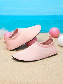 1 par de zapatos respirables a rayas multiusos para niños, zapatos para senderismo, zapatos para todo el año