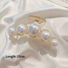 1pc/4pcs Set Women Fashion Elegant Faux Pearl Hair Claw Clips, Suitable For Different Hair Thickness, Daily Home Commute Outdoor Casual Use, Gift Hair Jaw Clip Hair Clamps Hair Clutch Hair Catcher Clip Fall Winter Hair Clip Hair Accessories For Women For Vacation Outfits Woman