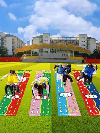 2-Player Coordination Game Mat | PVC Indoor/Outdoor Activity Mat, Easy-Clean & Stain-Resistant – Perfect For Team Building, Family Gatherings & Corporate Events