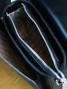 2025 女士时尚手提包 - 优质奢华女士马鞍包，多功能单肩/斜挎小巧褶皱纹理包，银色金属配件点缀方形钱包 - 彩色 - 查看 13